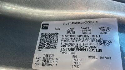 2022 GMC Canyon AT4 - Cloth