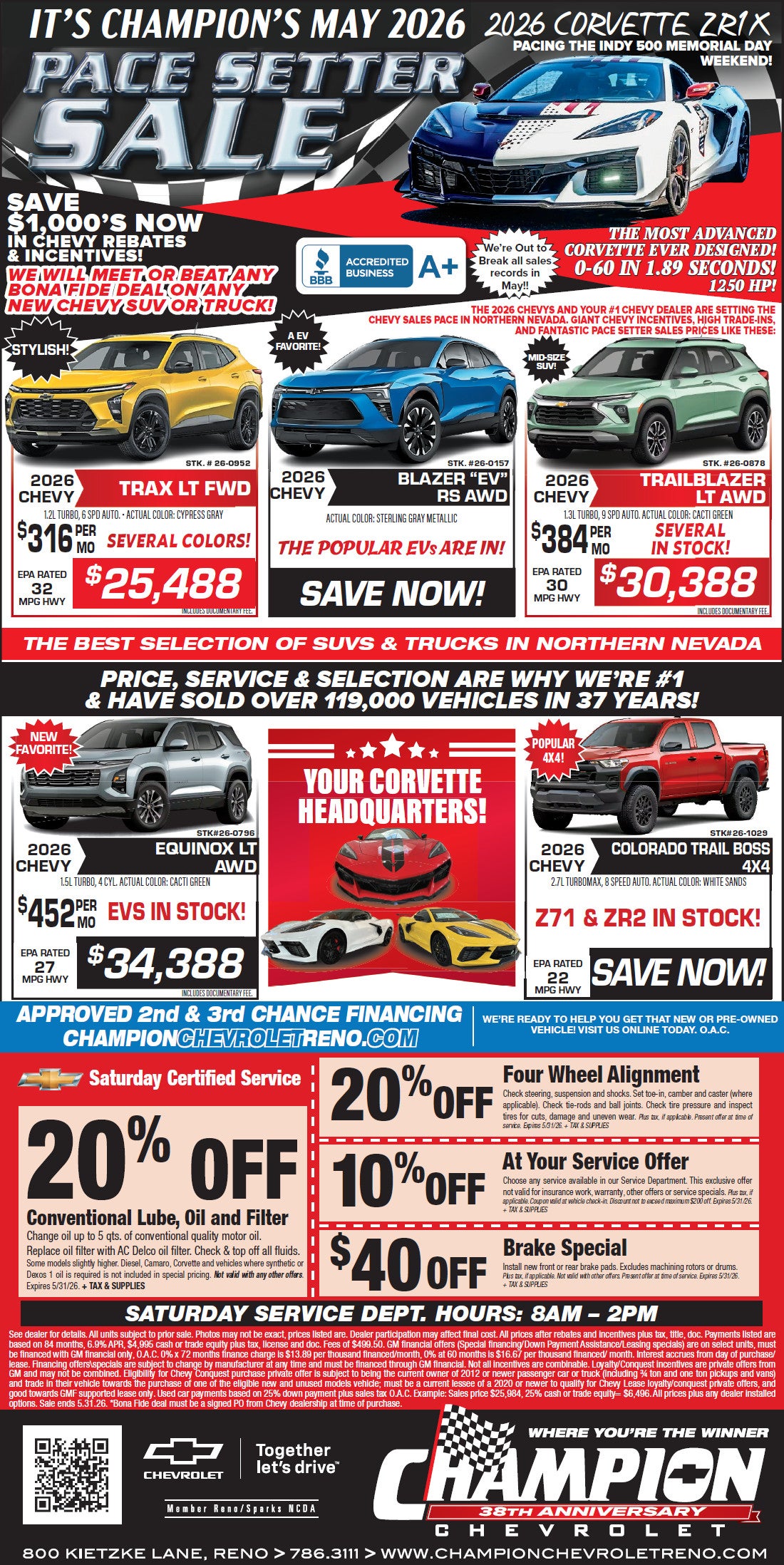Pace Setter Sale