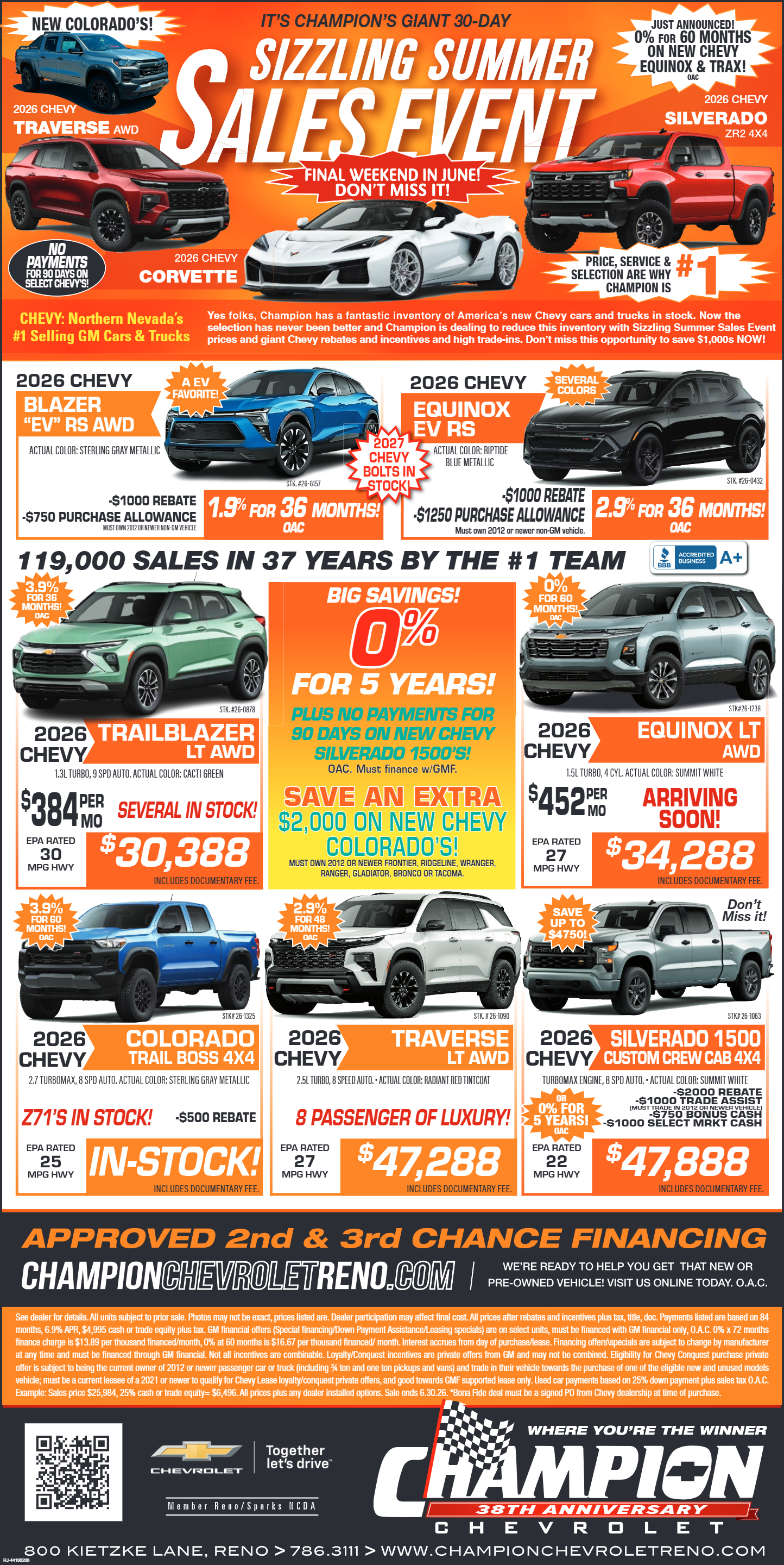 Pace Setter Sale